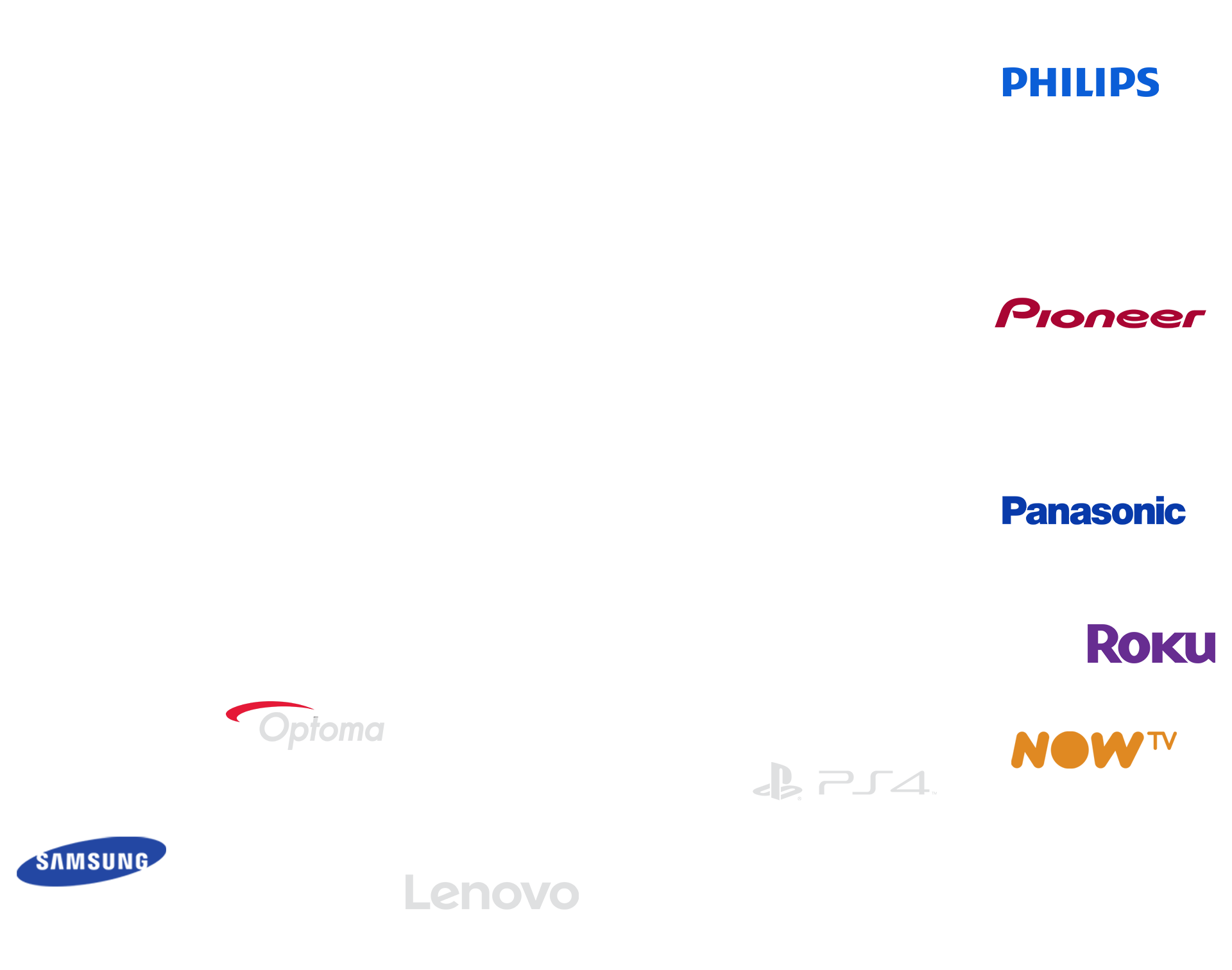 Logos of popular HDMI devices