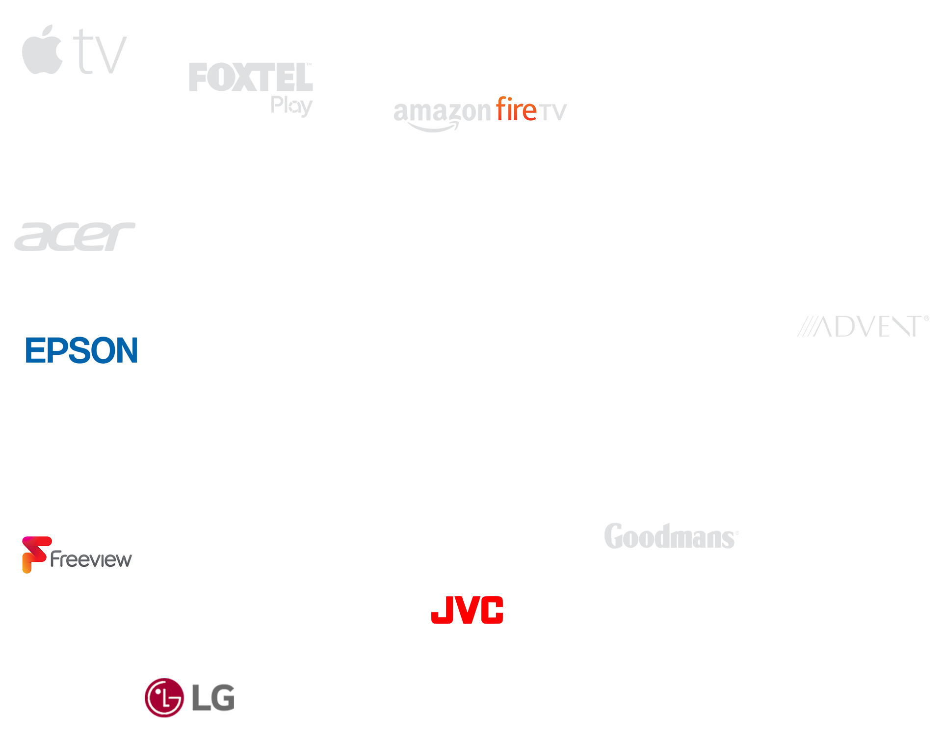 Logos of popular HDMI devices